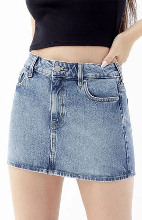 PacSun Bella Medium Indigo Denim Mini Skirt | PacSun