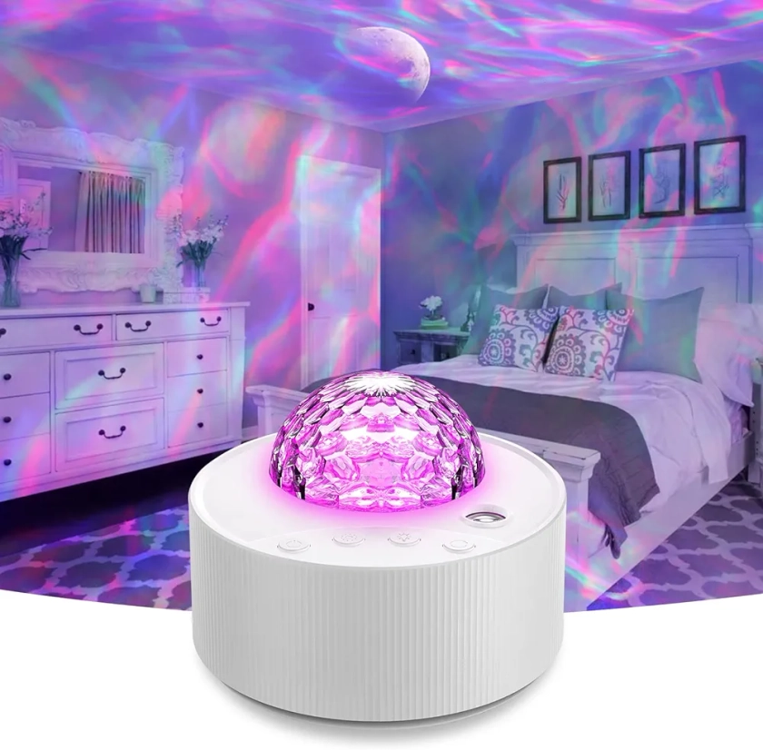 Moredig Projecteur Ciel Etoile Galaxie, Veilleuse Projecteur - 13 Couleurs & Lampe Lune, Luminosité Et Vitesse Réglables pour Decoration Chambre, Lumiere Chambre, Halloween Decoration, Enfant, Adultes