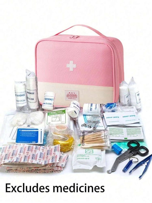 Home First Aid Medical Kit Portable Outdoor Travel Camping Storage Bag Essential First Aid Kit: Portable Emergency Supplies For Outdoor Adventures!Portable Medicine Bag First Aid Kit Medical Emergency Kits Organizer For Outdoor & Household First Aid Kit Bag,Empty Medical Storage Bag,Response Trauma Bag For Travel,For Home,Survival Supplies