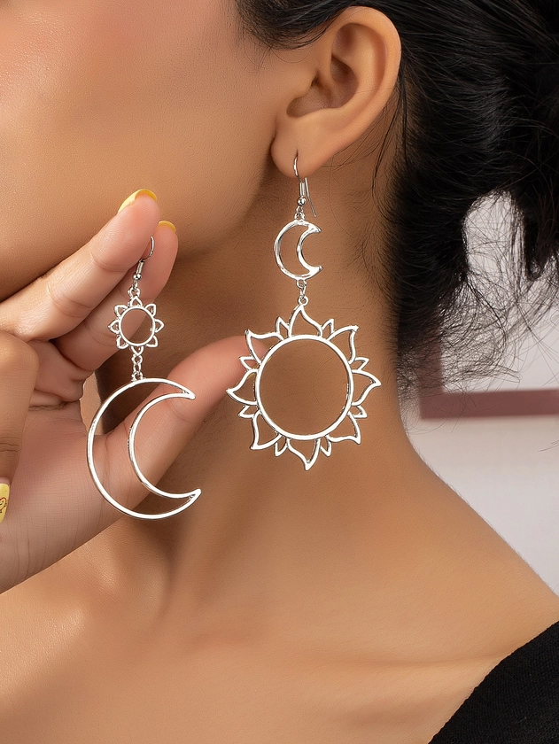 Moon & Sun Drop Earrings