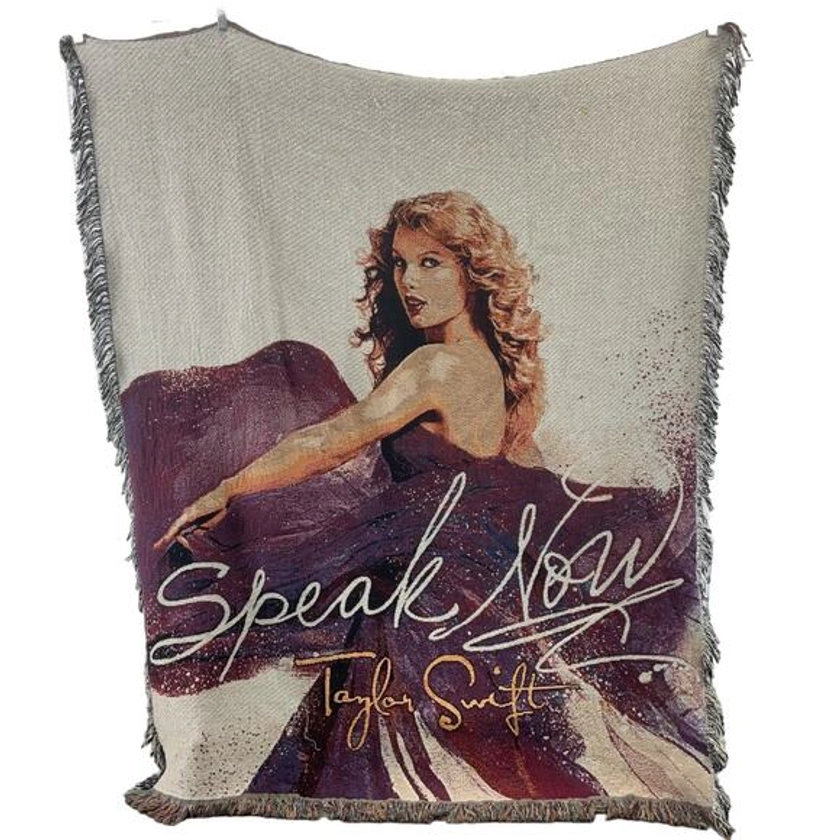 Taylor Swift Speak Now 2011 Promo Cotton Throw Blanket Sparkly Fringe Tapestry