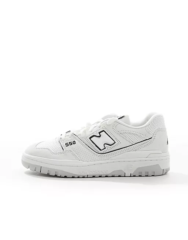 New Balance 550 sneakers in white with black detail | ASOS