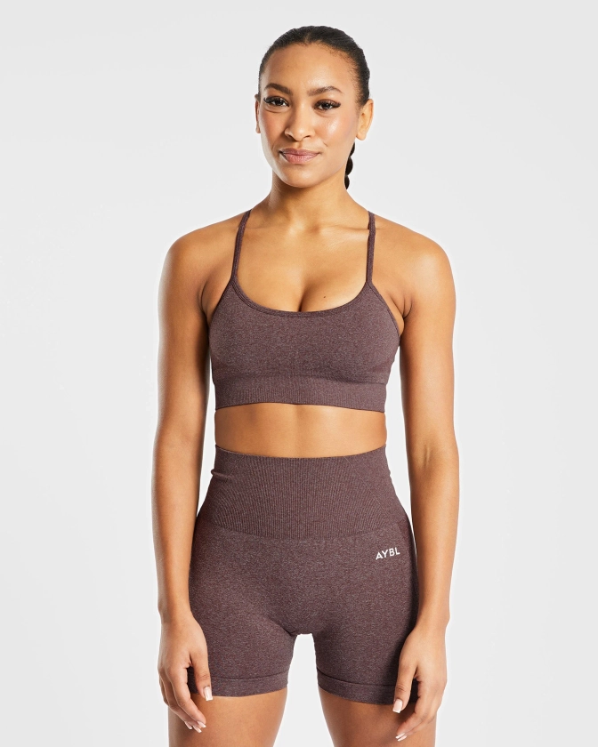 Empower Seamless Sports Bra - Marron Marl