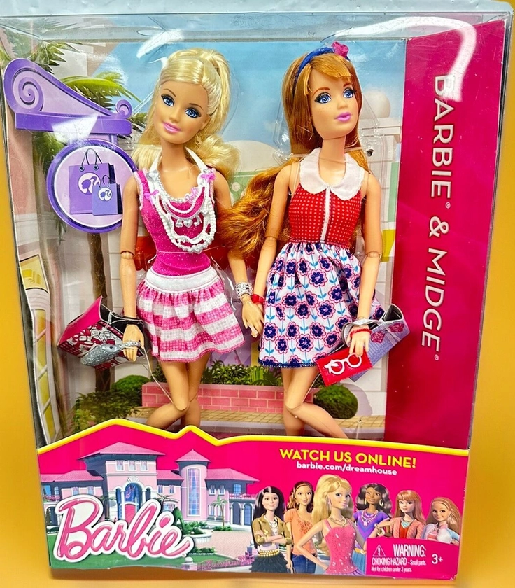 Mattel 2012 BARBIE Y7449 Life in the Dreamhouse BARBIE & MIDGE Doll RARE NIB