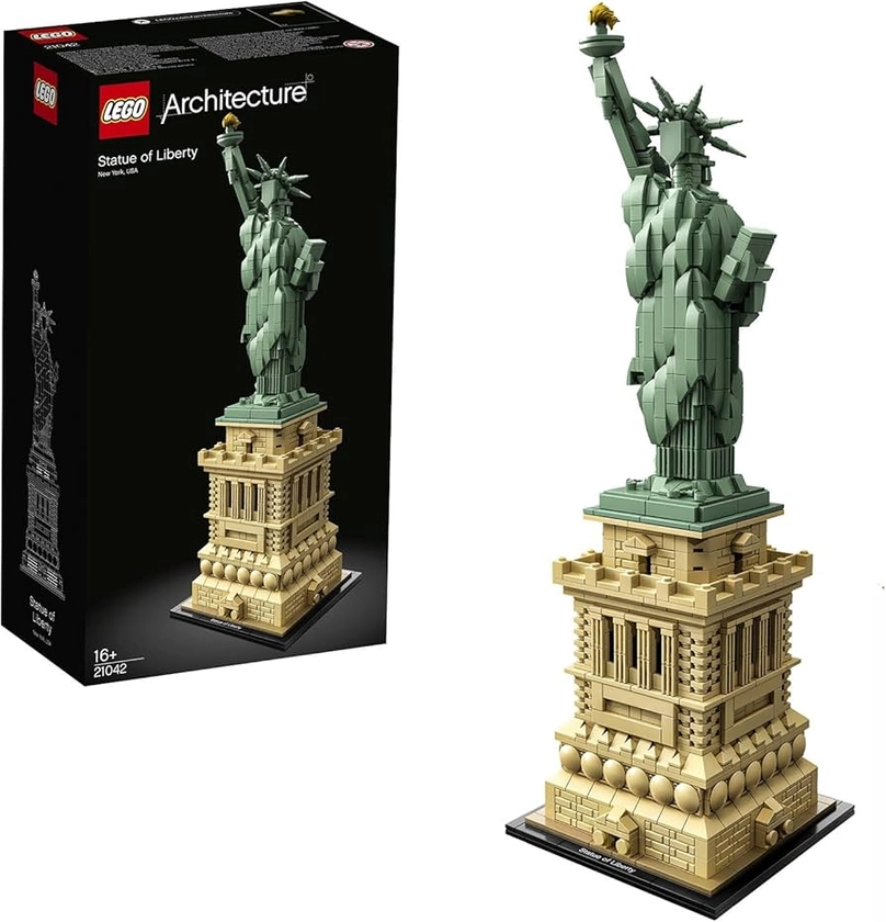 LEGO Architecture Freiheitsstatue, großes Set, Modellbausatz, New York Souvenir, eignet Sich als Home- und Büro-Deko, Geschenkidee für Kinder und Erwachsene 21042: Amazon.de: Spielzeug