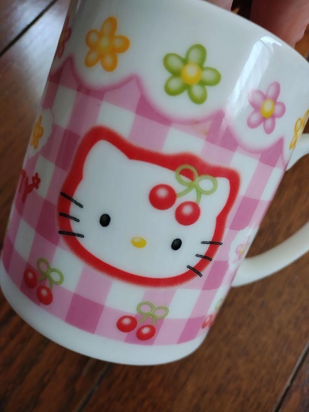 Sanrio Hello Kitty Cherry Flower Mug Retro