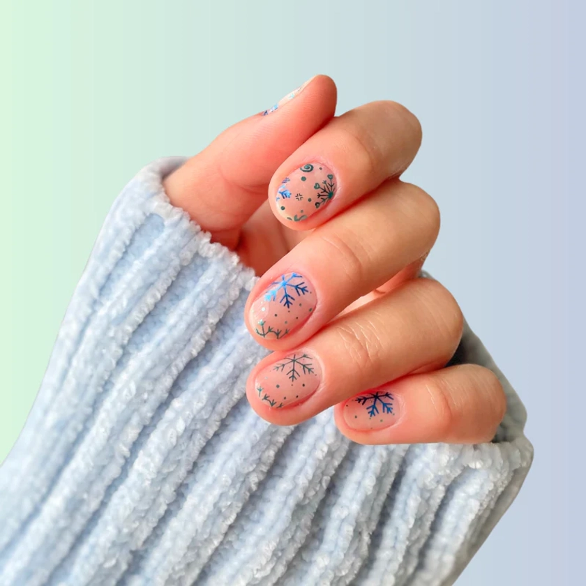 Winter's Here Transparent Jellies DIY Semi Cured Gel Nail Wraps