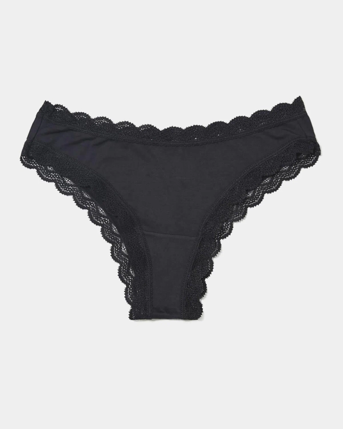 Brazilian Knicker - Black | Sustainable TENCEL™ Underwear