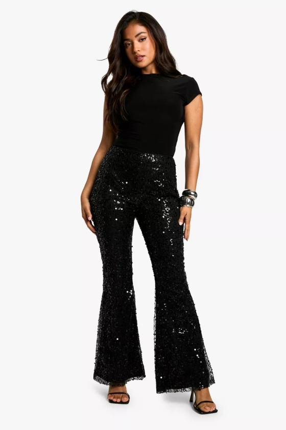 Petite Sequin Beaded Flare