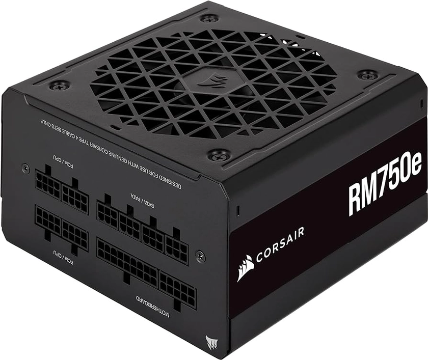 Corsair RM750e (2023) Fully Modular Low-Noise Power Supply - ATX 3.0 & PCIe 5.0 Compliant - 105°C-Rated Capacitors - 80 Plus Gold Efficiency - Modern Standby Support - Black