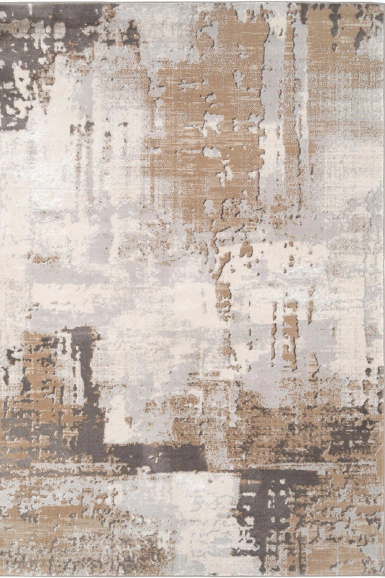 Rugs | Warm Greige Modern Distressed Abstract Beige Rug | Loomed