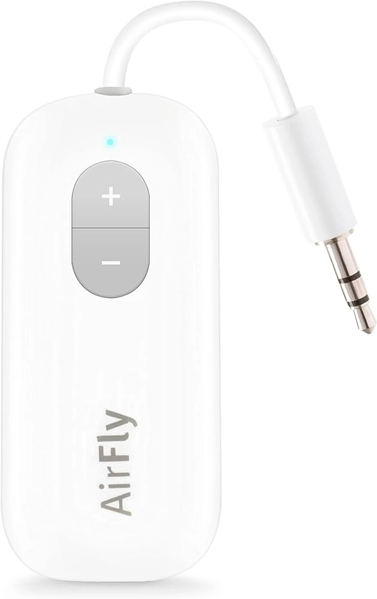 Twelve South AirFly SE | Bluetooth Wireless Transmitter/Adapter for AirPods/Wireless Or Noise Canceling Headphones; Airplane and Gym Use