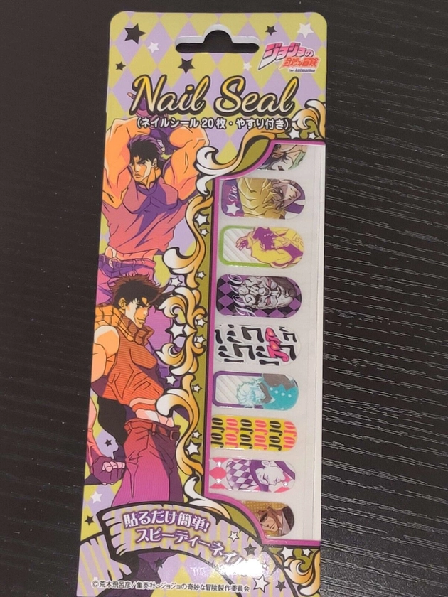 Jojo's Bizarre Adventure Character Nail Stickers 20 Seals Authentic Cosplay New