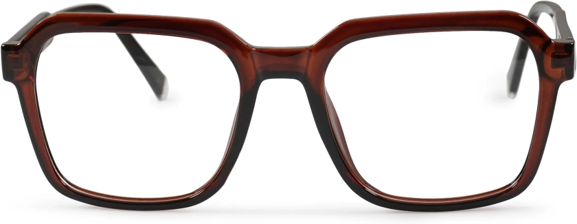 Buy Redex Trendy Full Rim Oversized Eye Glasses For unisex (Brown) at Amazon.in