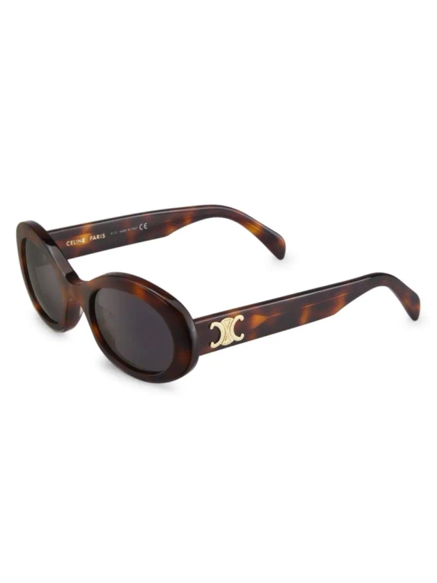 Shop CELINE Triomphe 52MM Oval Sunglasses | Saks Fifth Avenue