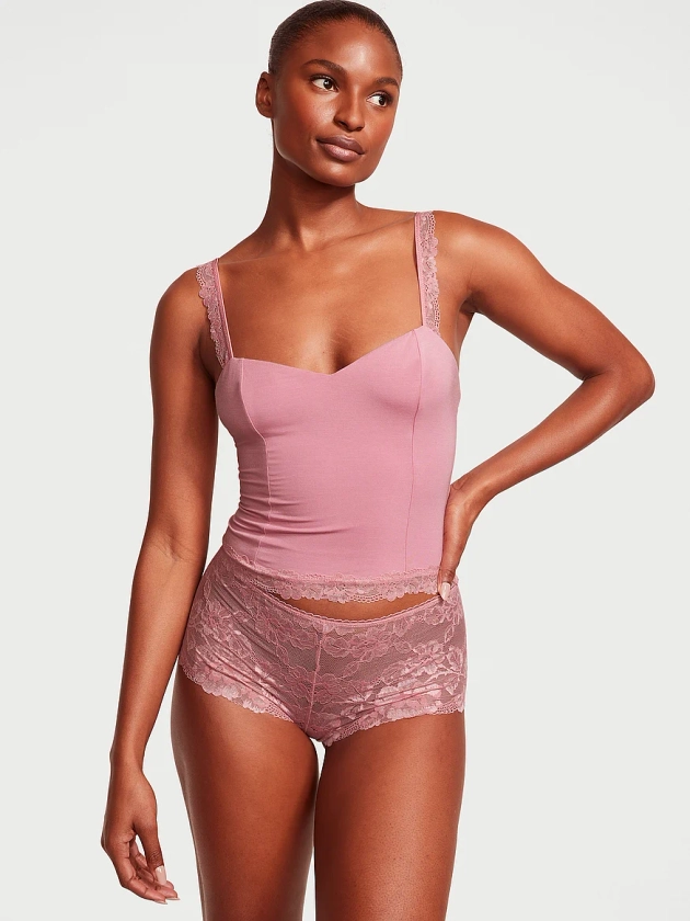 Buy Cropped Modal & Lace Panty Set - Order Cami Sets online 5000009534 - Victoria's Secret US