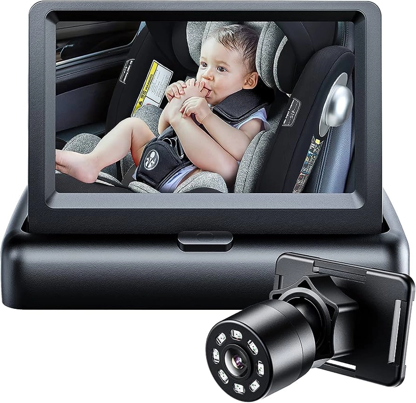 Itomoro Baby Car Mirror, View Infant in Rear Facing Seat with Wide Crystal Clear View,USB Easy Install baby car monitor 1080p, AML017-USB