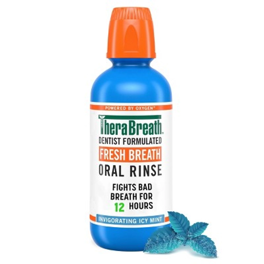 TheraBreath Fresh Breath Oral Rinse Icy Mint - 16 fl oz