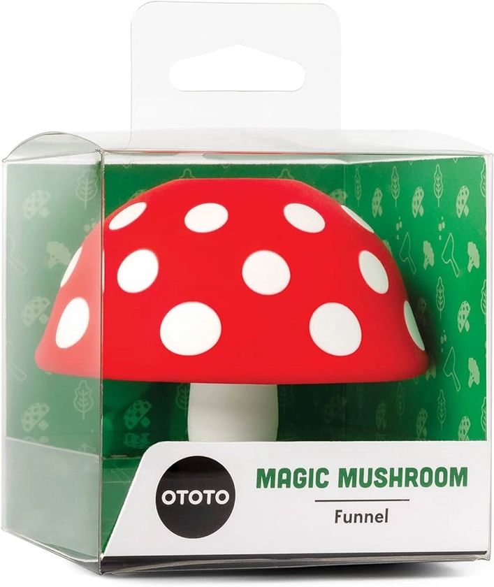 OTOTO Mushroom - Entonnoir de cuisine pour transvaser les liquides. 100% silicone alimentaire, sans BPA, lavable au lave-vaisselle