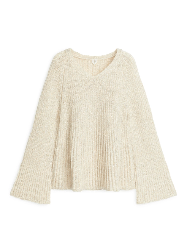 Relaxed Jumper - Beige - ARKET GB