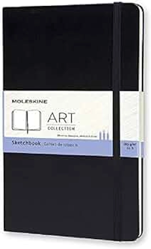 Moleskine Art Sketchbook, Hard Cover, Large (5" x 8.25") Plain/Blank, Black, 104 Pages