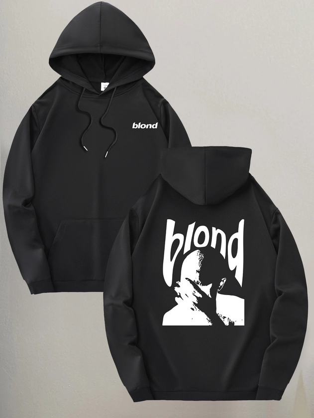 Blond Print Hoodie Cool Hoodies Men Casual Hooded Sweatshirt - Temu