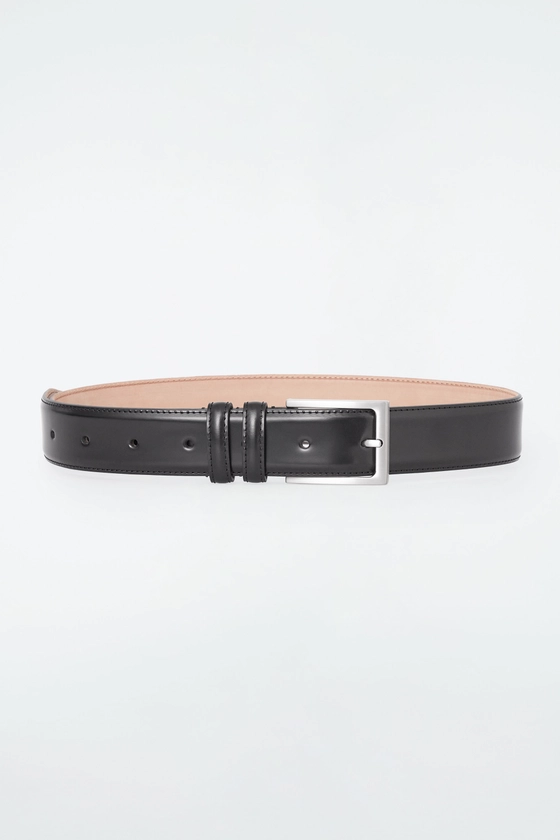 CEINTURE EN CUIR - NOIR