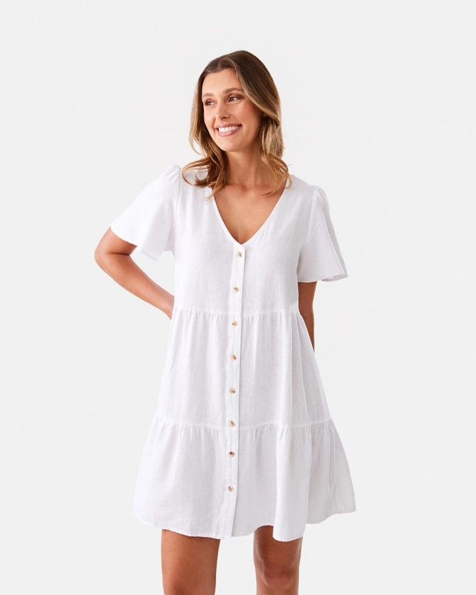 Short Sleeve Tiered Mini Dress