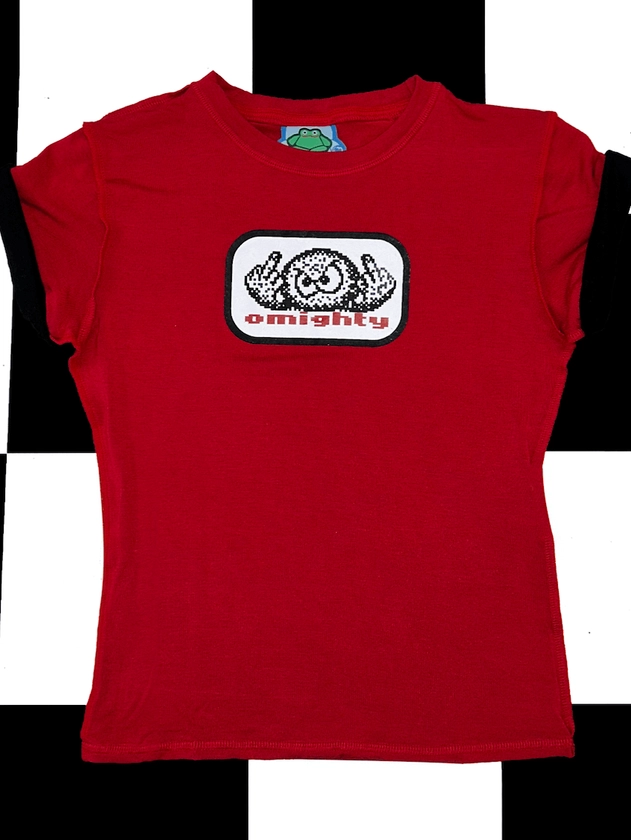 SWEET LORD O'MIGHTY! FU LOGO BABY TEE IN RED