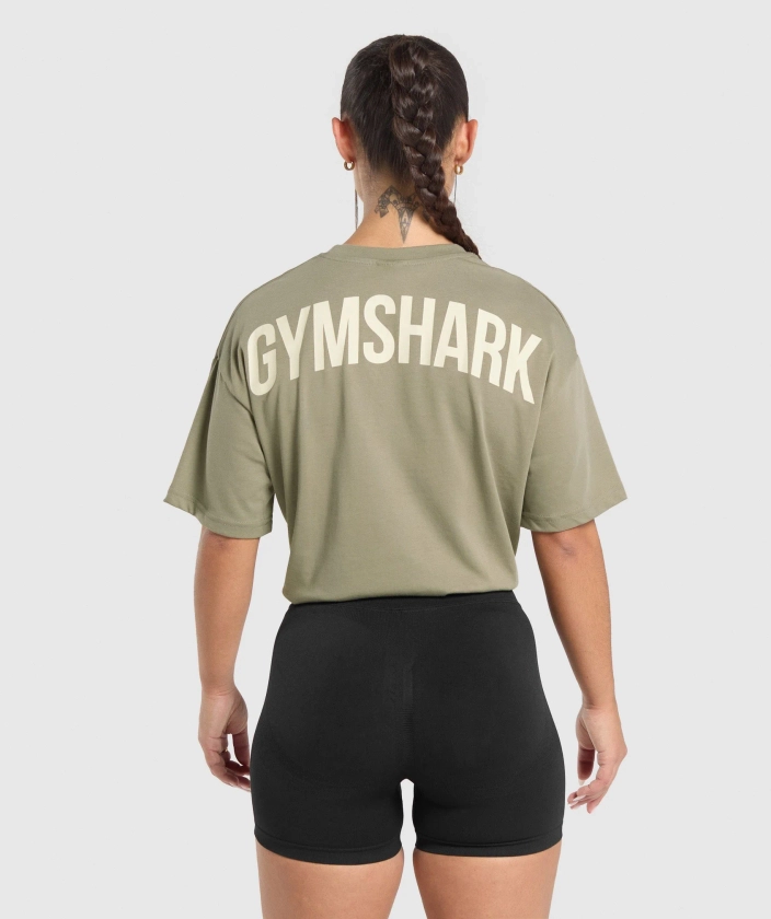 Gymshark GS Power Oversized T-Shirt - Linen Brown