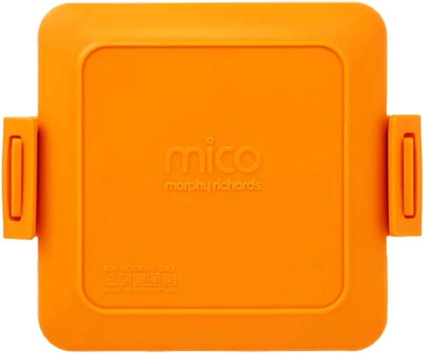 Morphy Richards Mico Microwave Toastie Sandwich Maker and Grill, Silicone Microwaveable Cookware, Non-stick Coating, Heatwave Technology, Orange, 511644