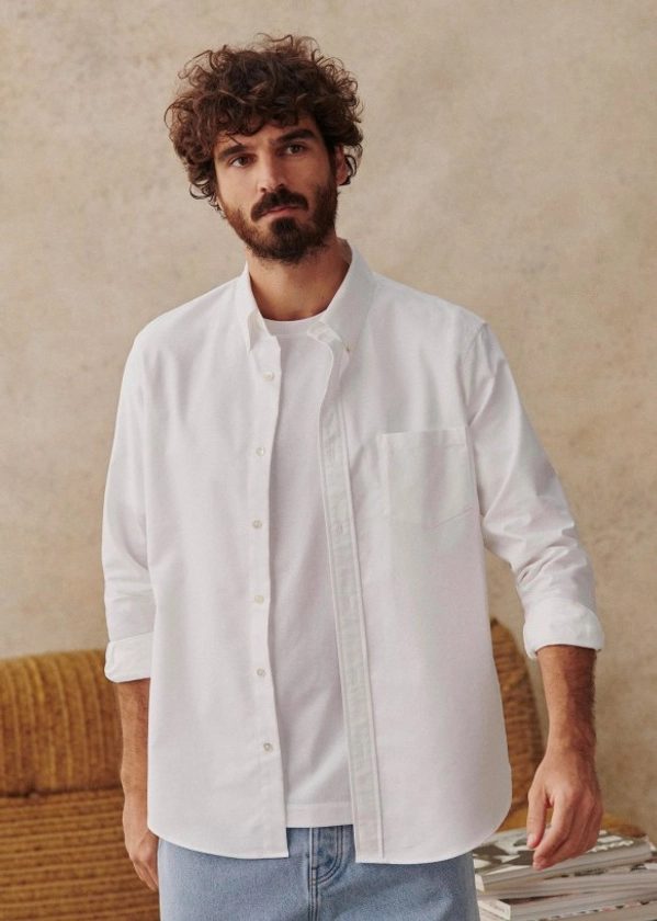 Chemise Charlie Confort Oxford - Blanc - Coton Biologique - Octobre Éditions