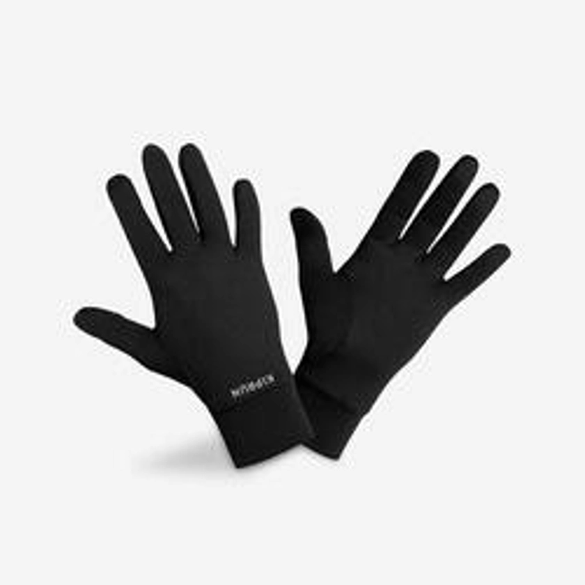 Gants de running tactiles Homme Femme- KIPRUN WARM 100 V2 noir