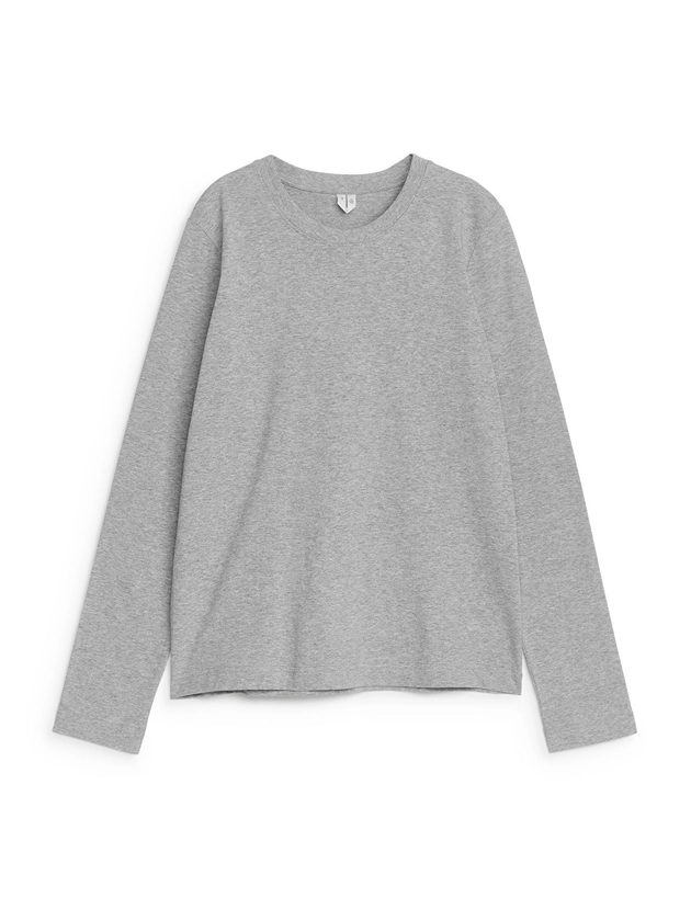 Long-Sleeve T-Shirt - Grey - ARKET PL