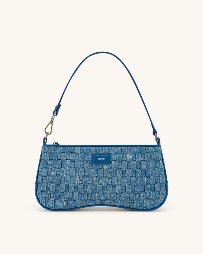 Sac Bandoulière Eva - Tissu Denim Bleu