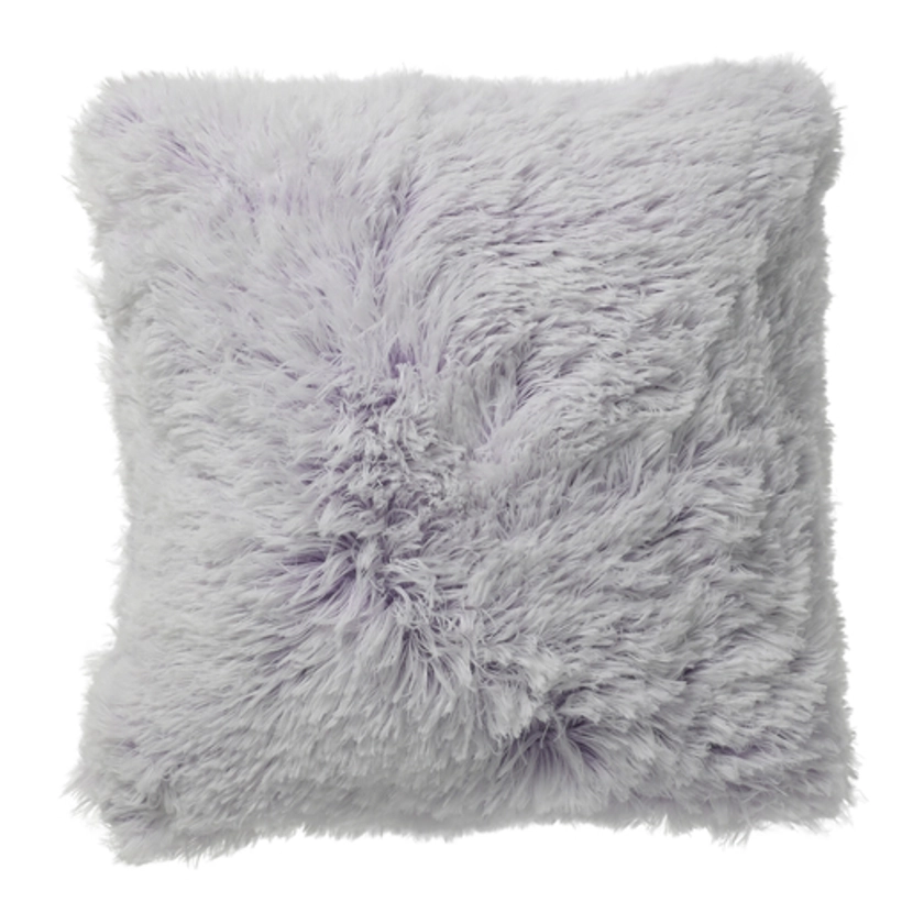 Dip-Dye Plush Faux Fur Throw Pillow 16in