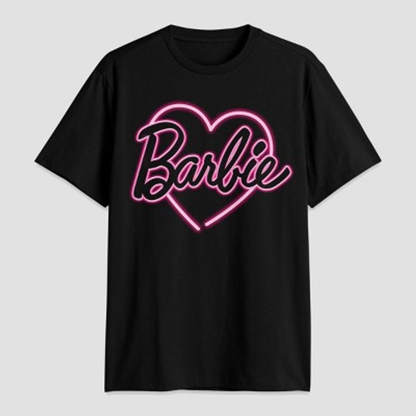 Men's Barbie Short Sleeve Graphic T-Shirt - Black XXL