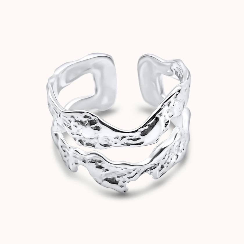 Bague Double Vague | Rayonnez d'audace | LAVA METALS