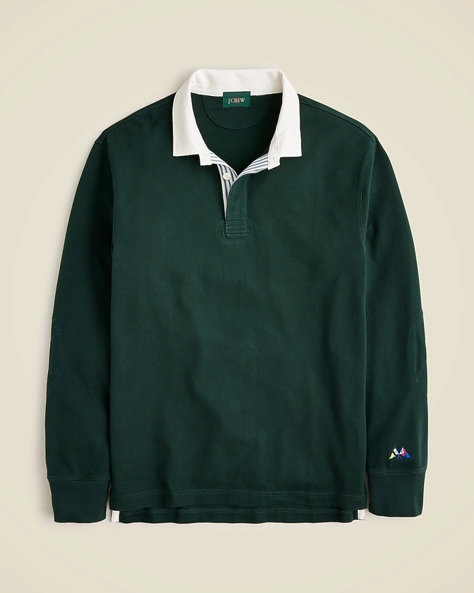 Rugby shirt with striped placket