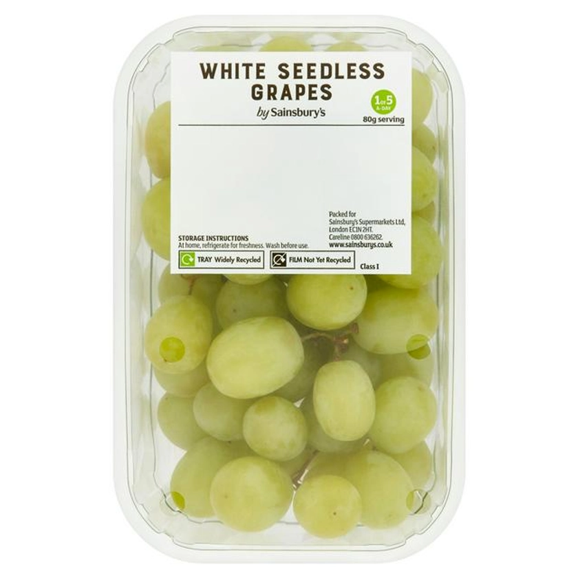 Sainsbury's White Seedless Grapes 500g | Sainsbury's