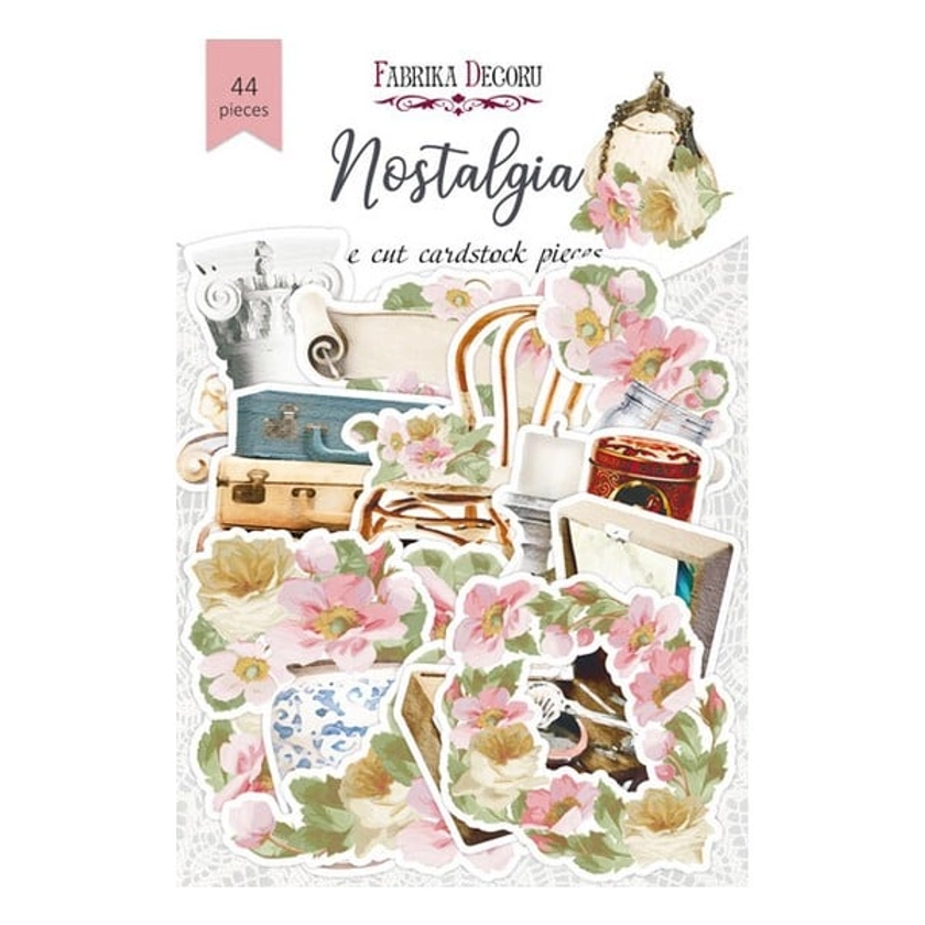 Die cuts formes décoratives scrapbooking Fabrika Décoru 44 pièces NOSTALGIA