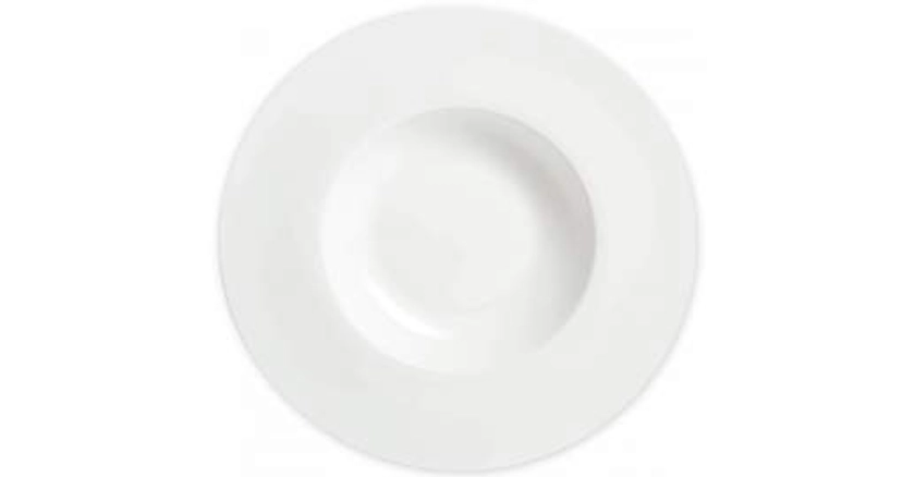 Taidu Assiette à risotto en porcelaine - 30 cm - Blanc (Lot de 2)