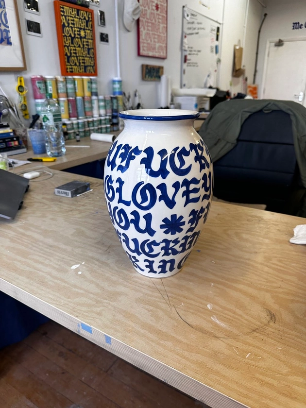 F*cking Love You Vase (very slight damage to glaze) — ‍ 