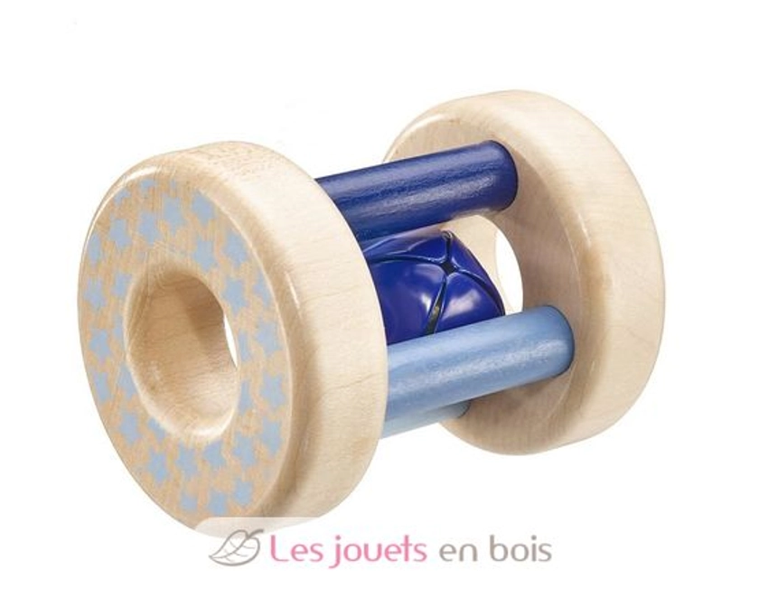 Hochet étoilé bleu - Bellybutton par Selecta - Hochet en bois pour bébé