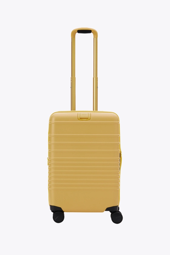 BÉIS 'The Carry-On Roller' in Honey - 21" Carry On Luggage & Carry On Suitcase in Yellow