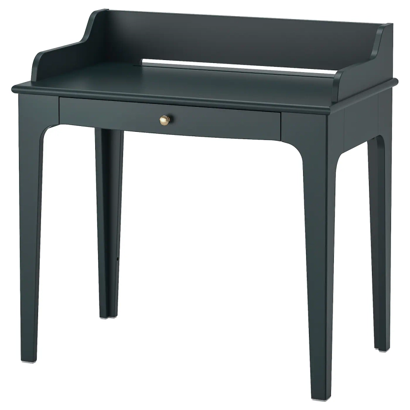 LOMMARP Desk - dark blue-green 90x54 cm