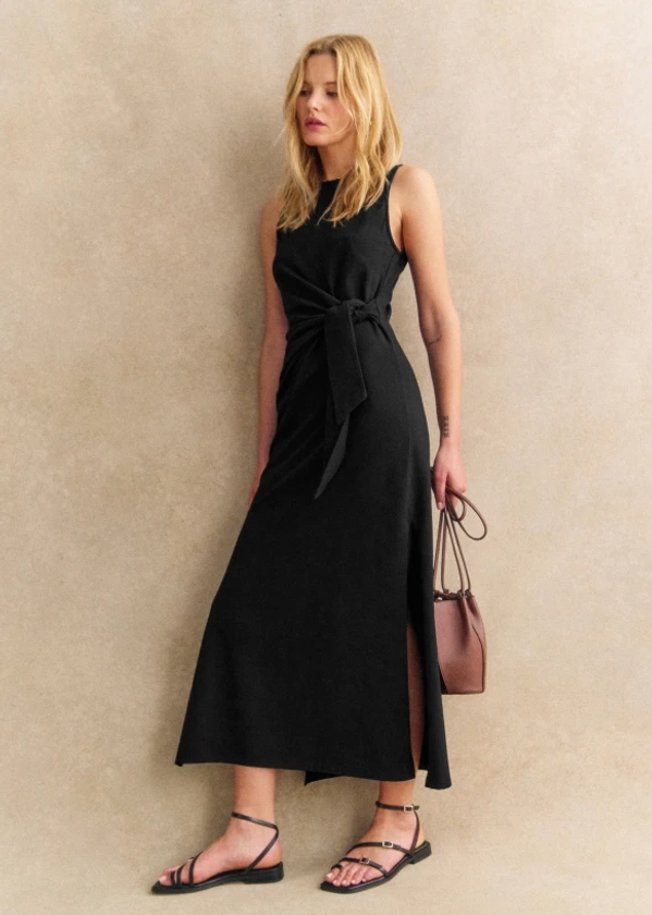 Pippaé dress - Black - 0rganic cotton - textile made from organic fibers - Sézane