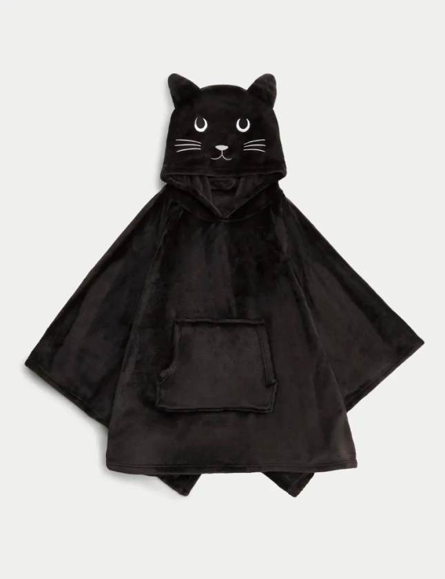 Fleece Cat Hooded Blanket | The M&S Snuggle™ | M&S