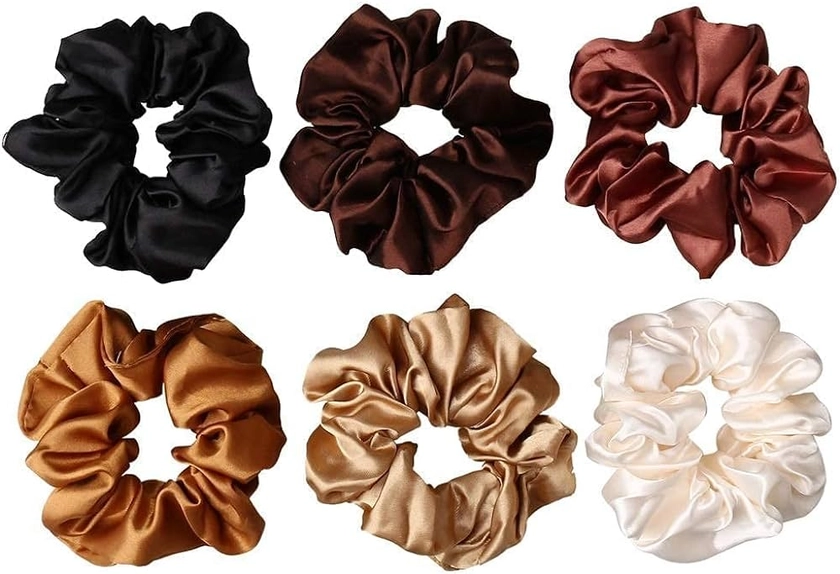 nuoshen 6 pcs Chouchous Élastiques à Cheveux en Satin Ties Cordes Chouchou Scrunchie Colorés pour Filles Femmes : Amazon.fr: Beauté et Parfum