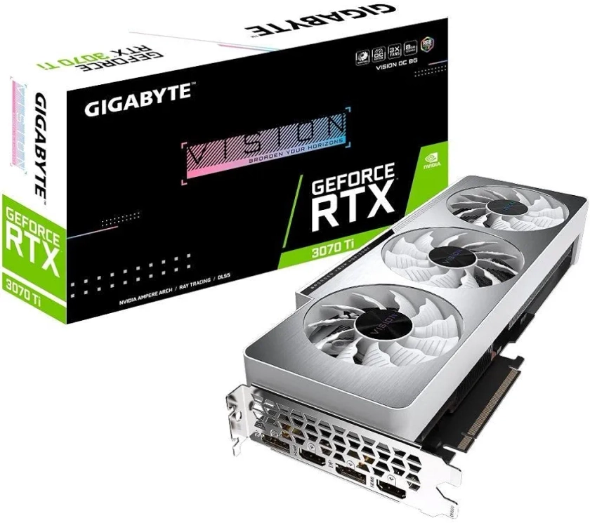 Gigabyte AORUS Xtreme GV-N307TVISION OC-8GD Carte Graphique NVIDIA GeForce RTX 3070 Ti 8 Go GDDR6X Gris